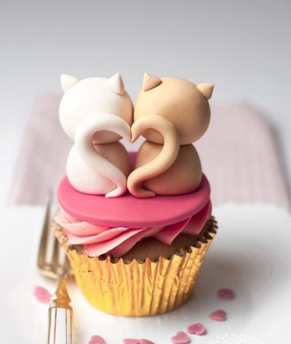 Капкейк с влюбленными котами