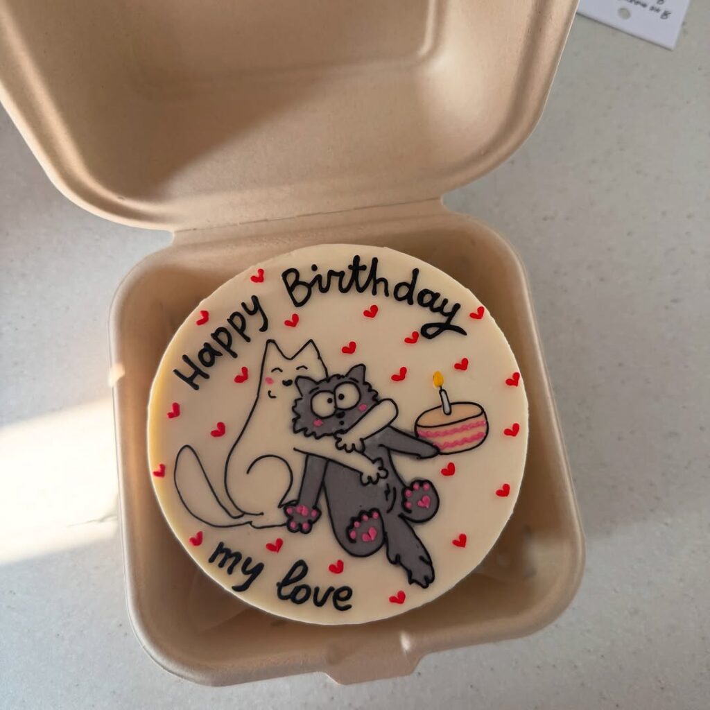 Бенто торт с рисунком котиков