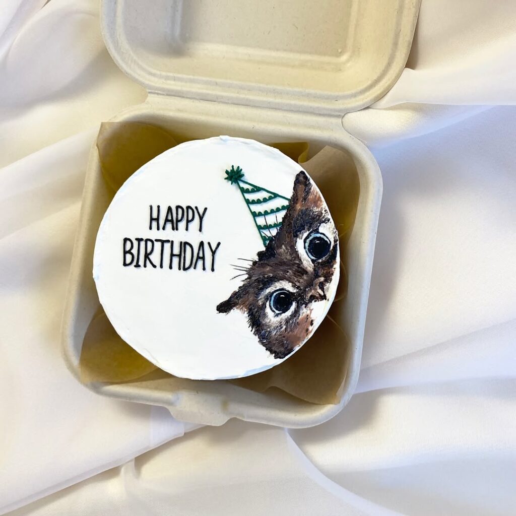 Бенто торт с рисунком кота