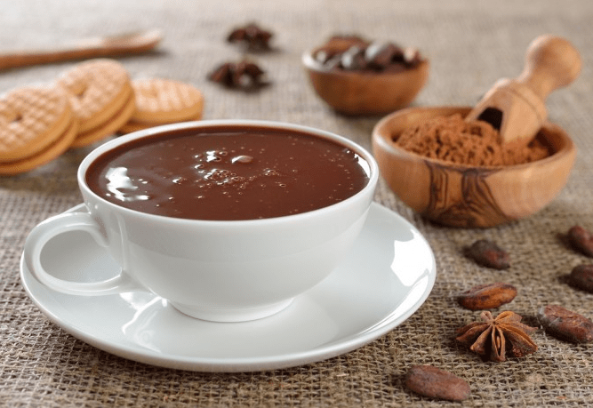 чашка с горячим шоколадом